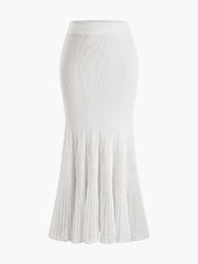 Luxurious pleated long skirt