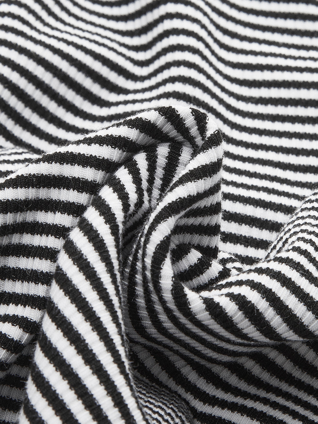 Black and white striped cropped tank top