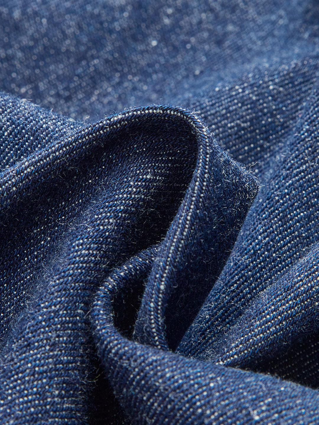 Long dark blue denim skirt