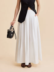 Long ivory grace skirt