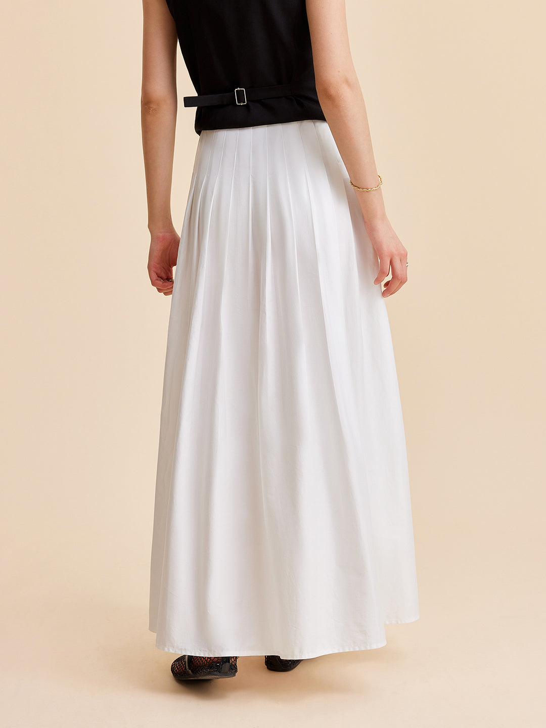Long ivory grace skirt