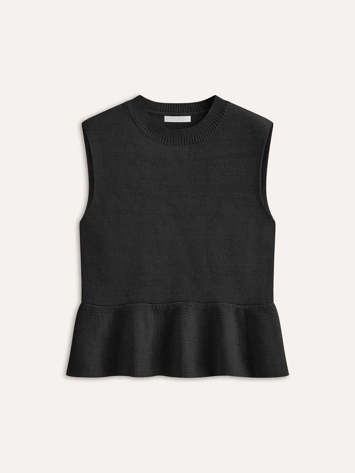 Sleeveless pleated knit top