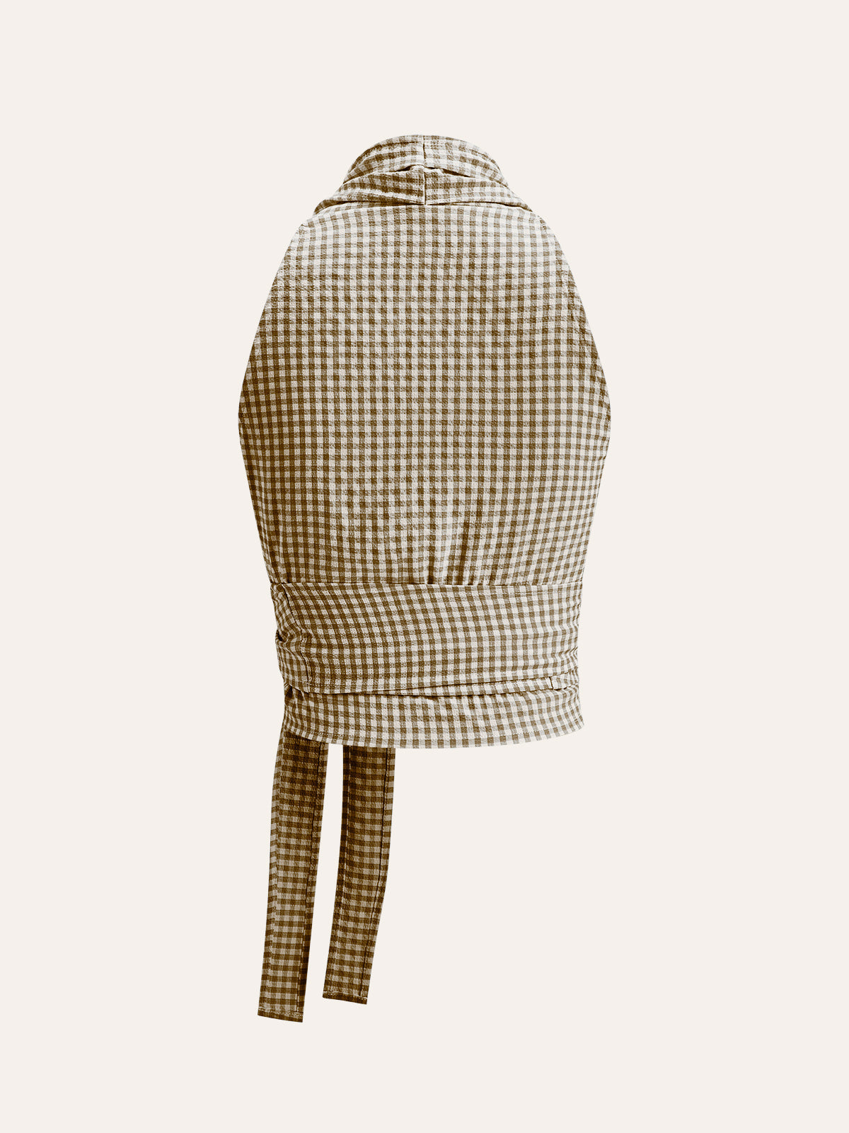 Plaid wrap top with bows