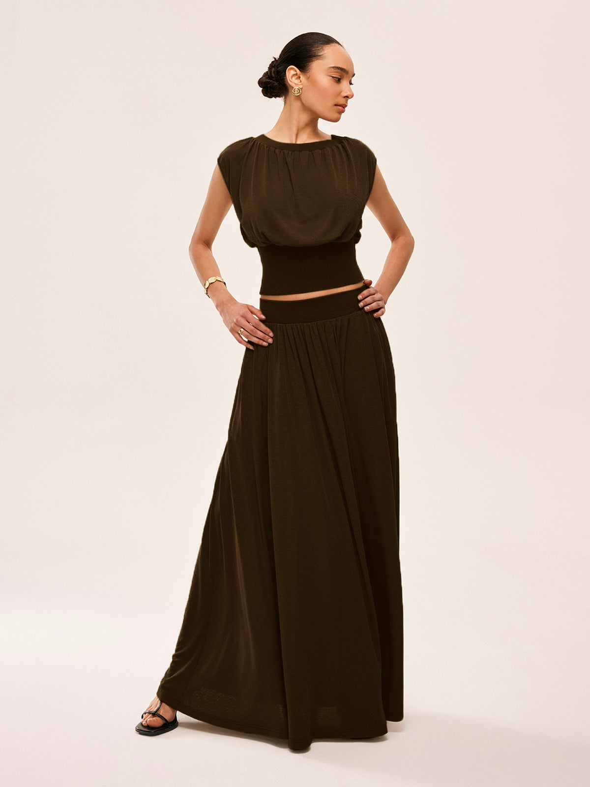 Set with loose top and long skirt