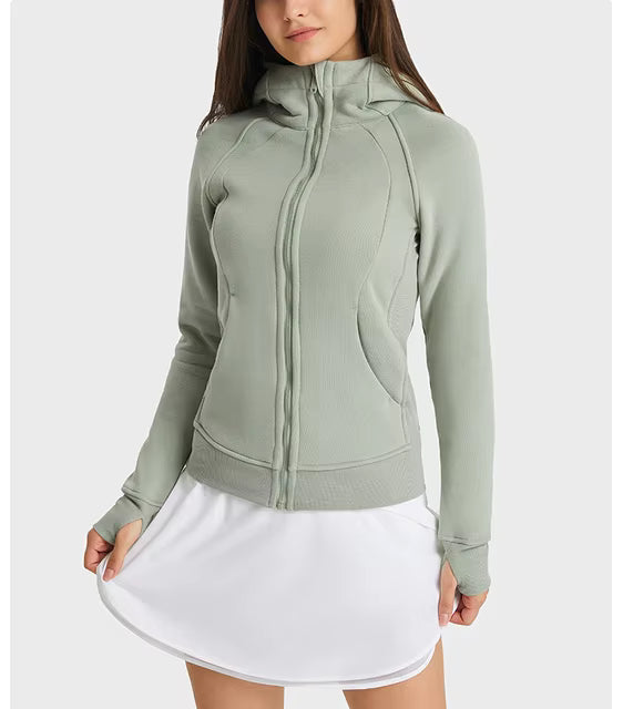 Hooded sports jacket