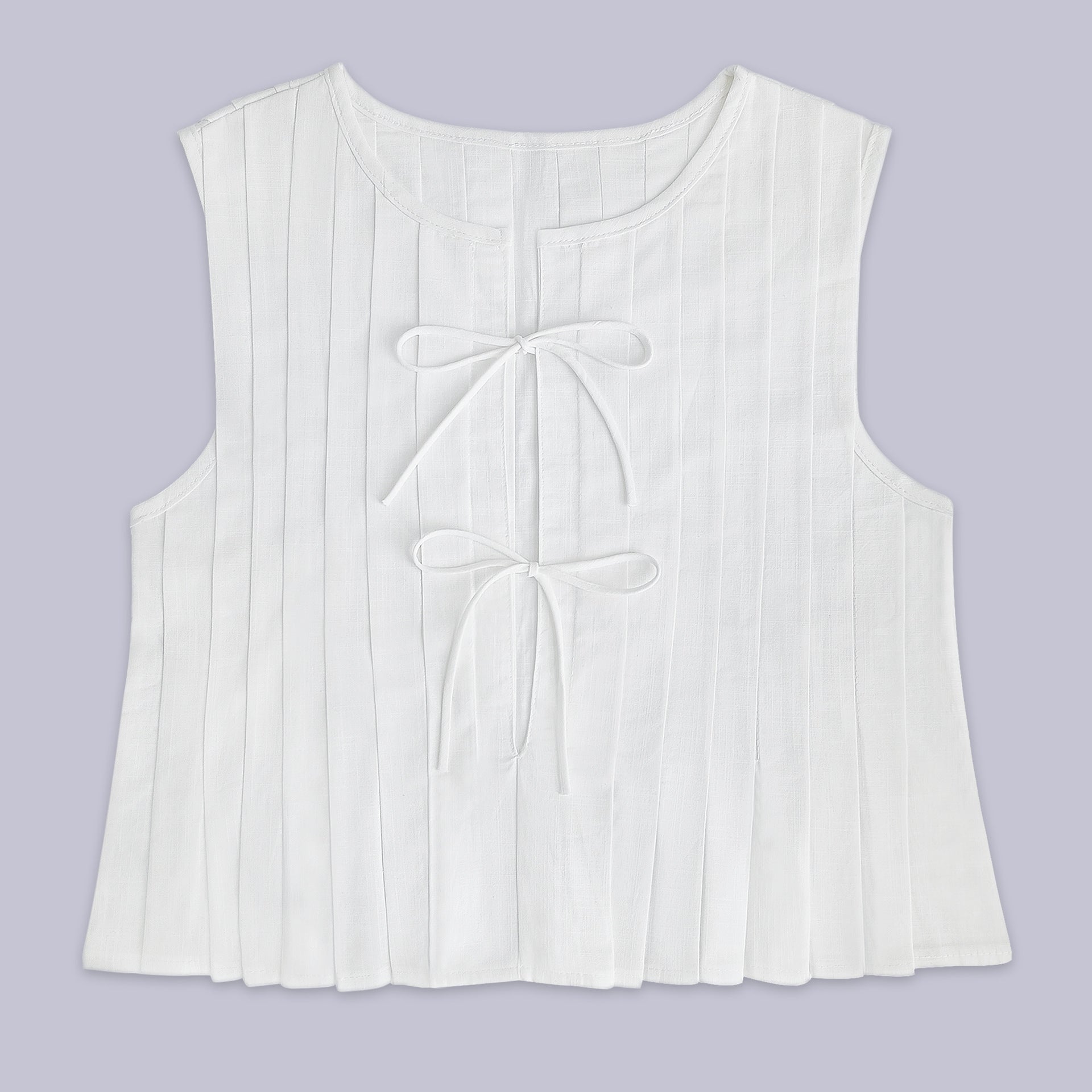 Subtil väst i bomull med snörning