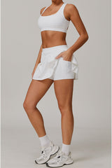 Sports set with top and skirt