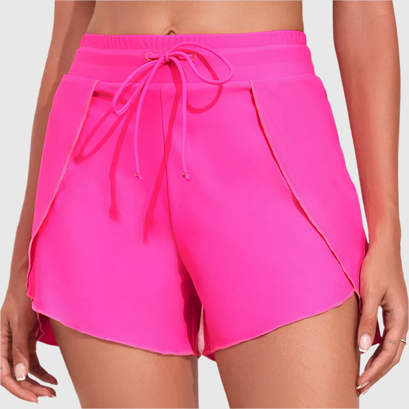 Sporty shorts with a wrap look