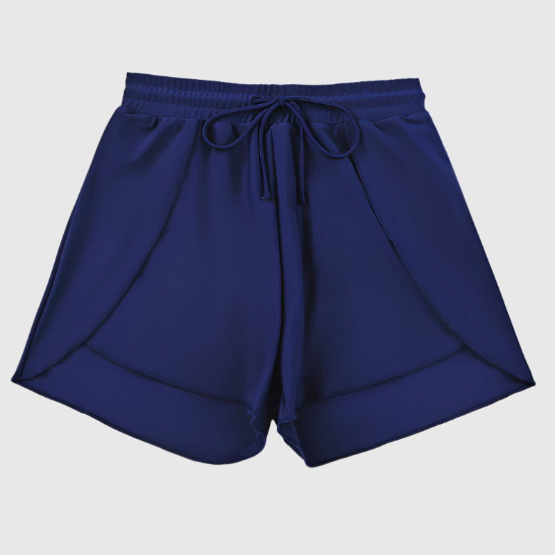 Sporty shorts with a wrap look