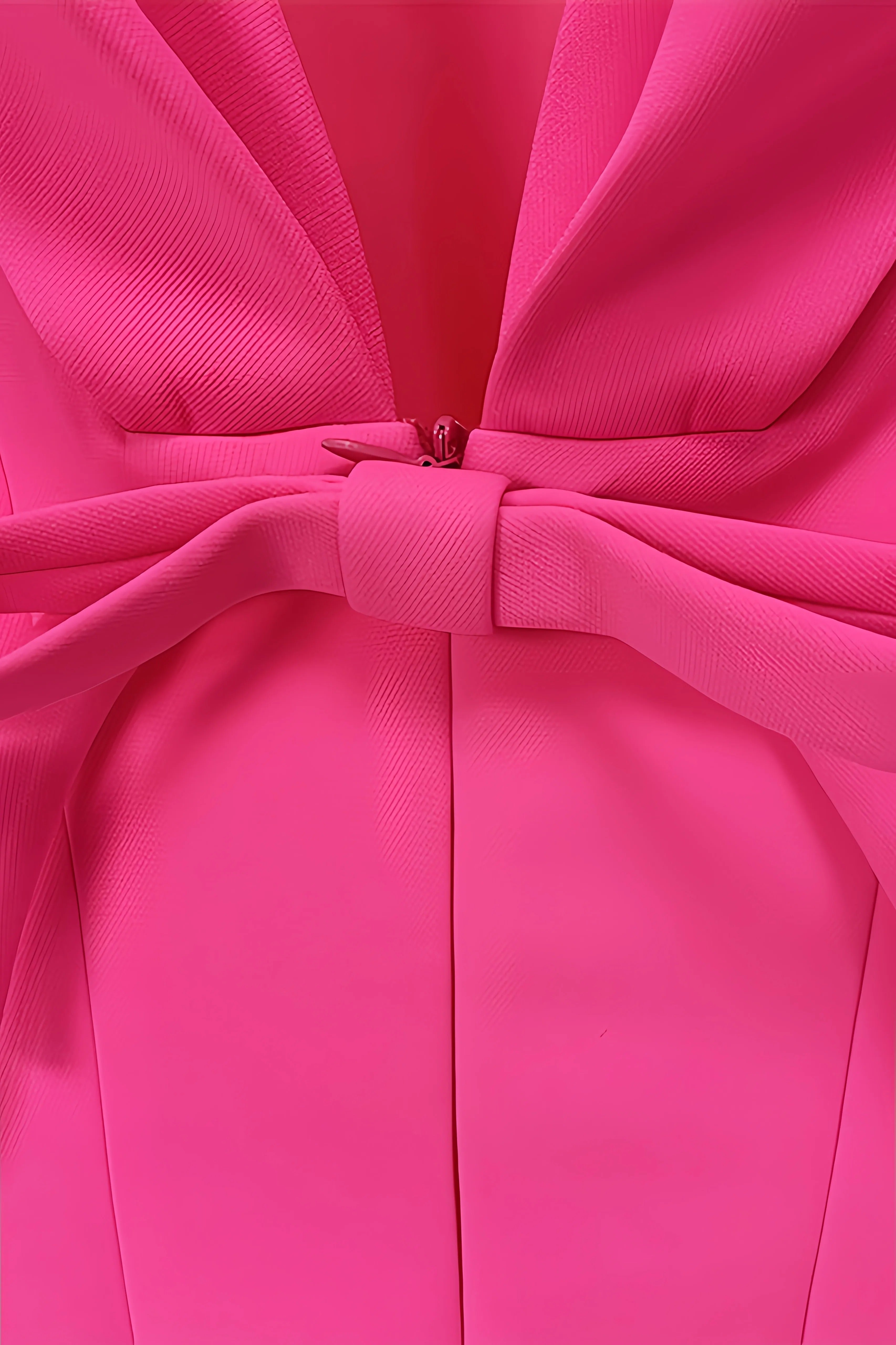 Hot pink high neck mini dress