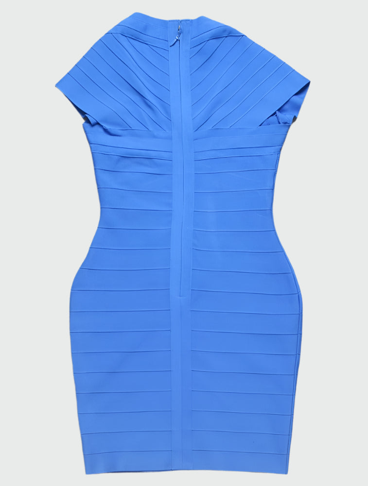 Elegant short sleeve bandage dress