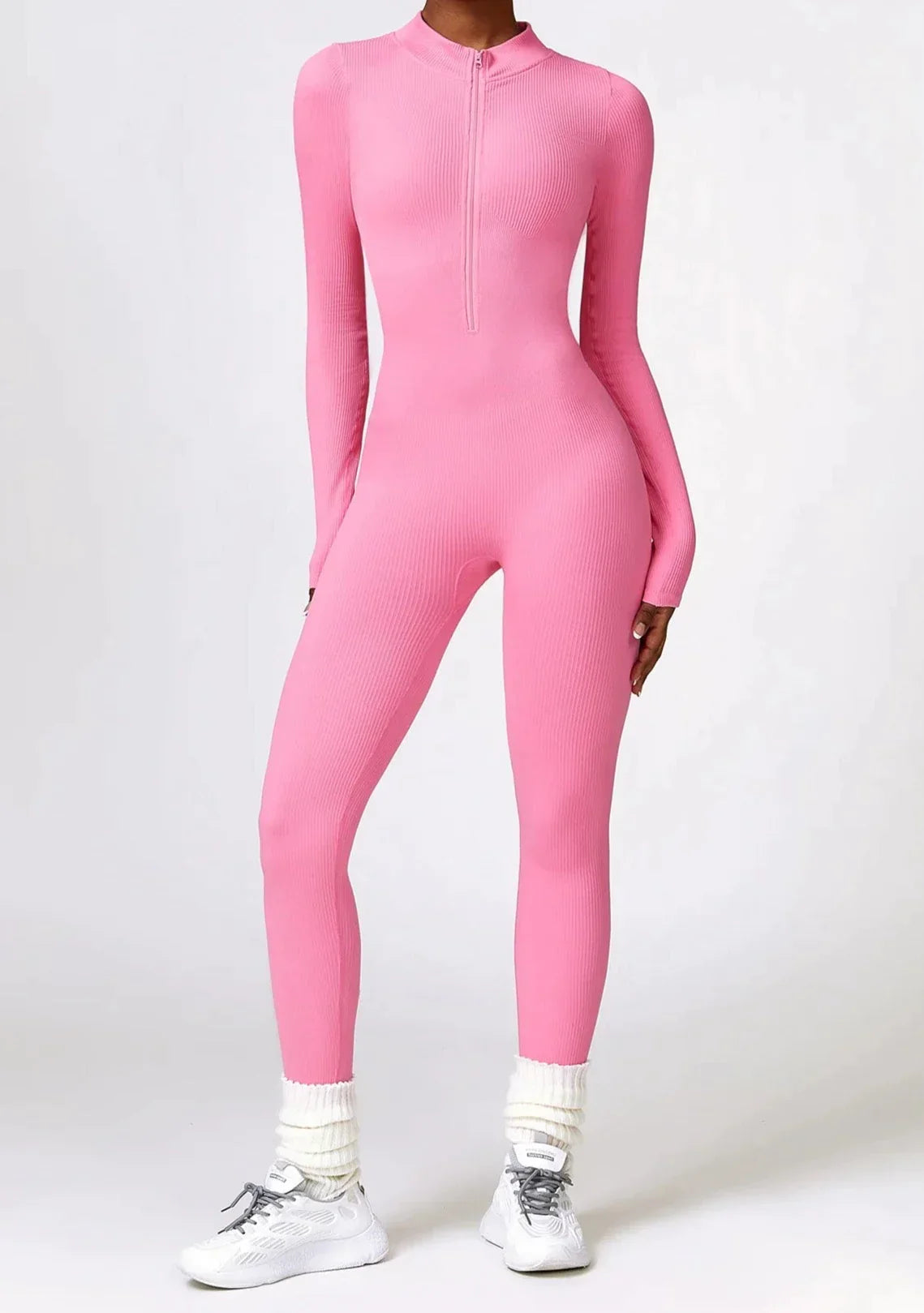 Ribbed tracksuit with zipper