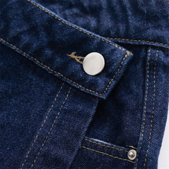 Dark blue skort with asymmetrical waist