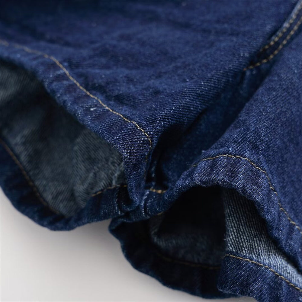 Dark blue skort with asymmetrical waist