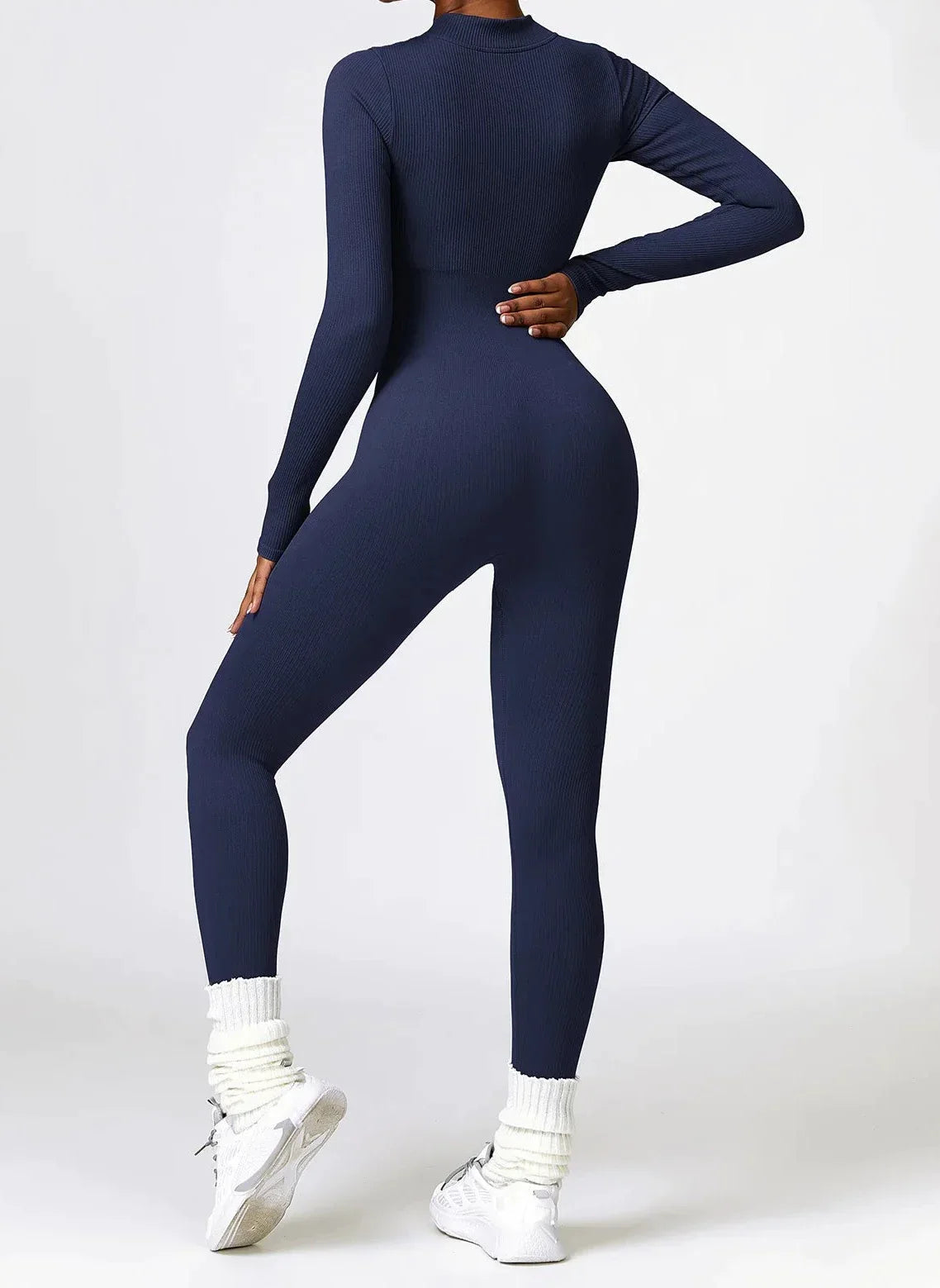 Ribbed tracksuit with zipper