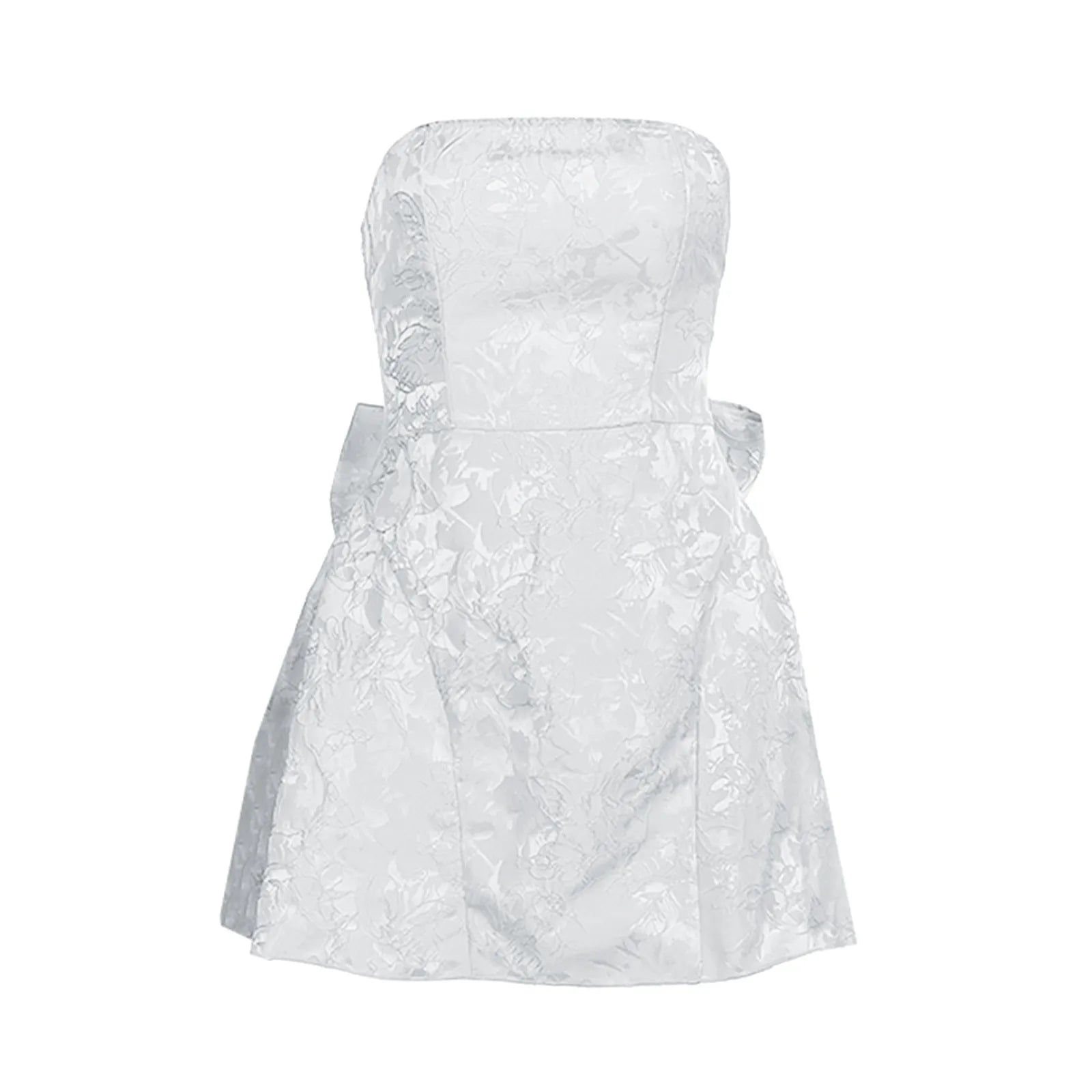 Jacquard strapless mini dress