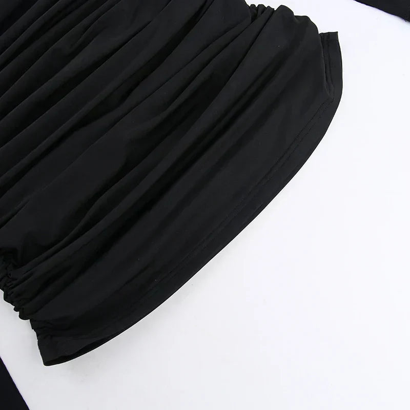 Genomskinlig svart bodycon-klänning