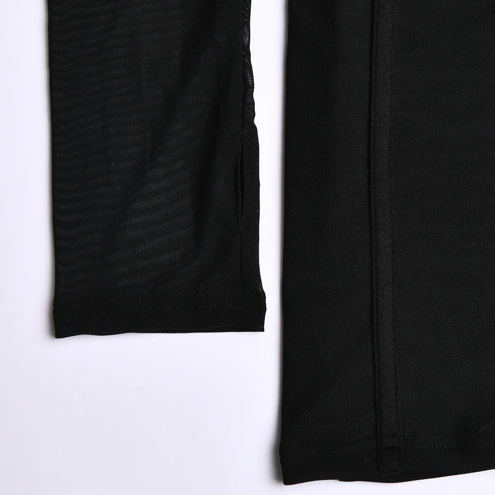 Tight rygglös långärmad miniklänning