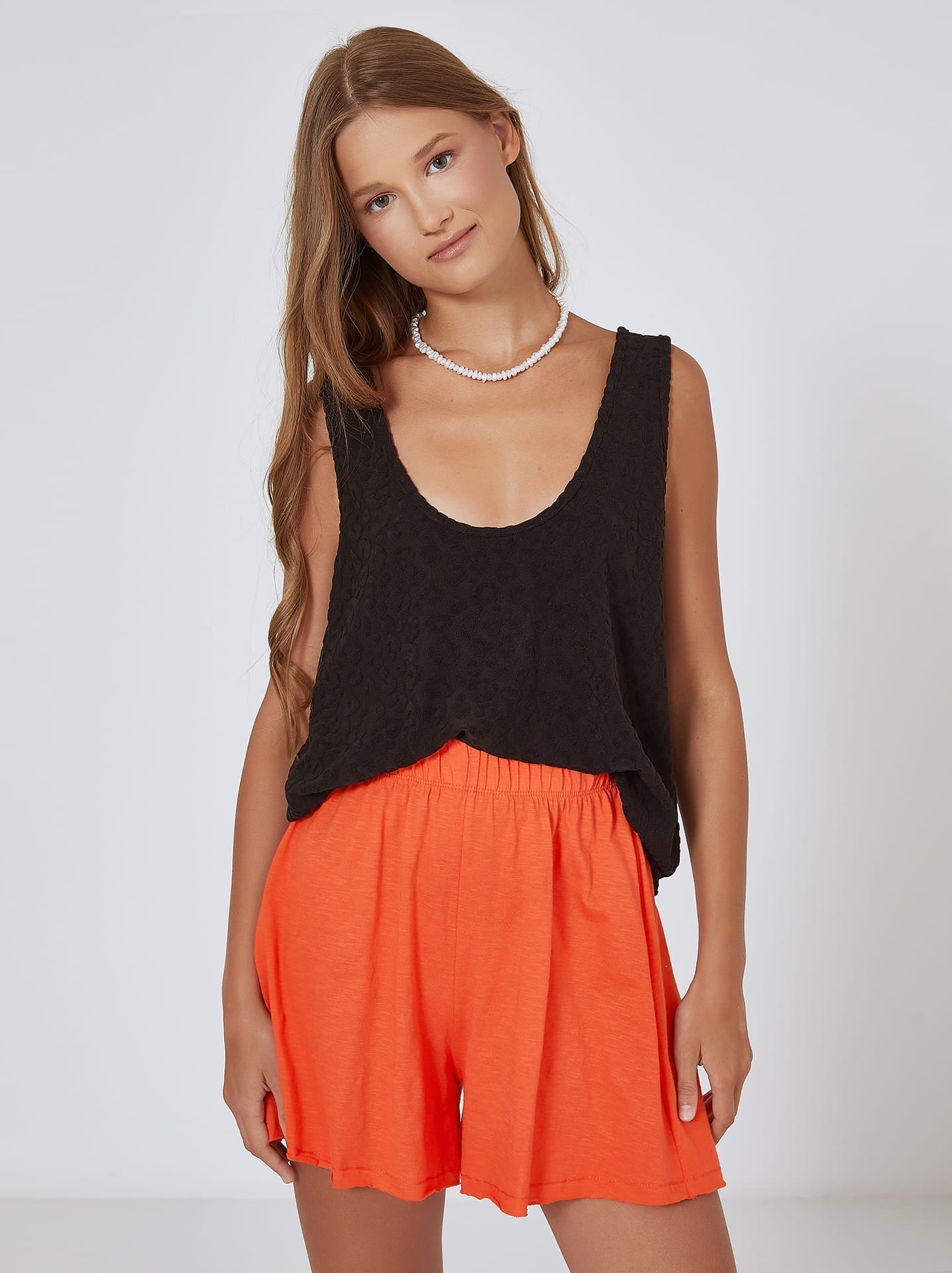 Wide shorts with elastic waist