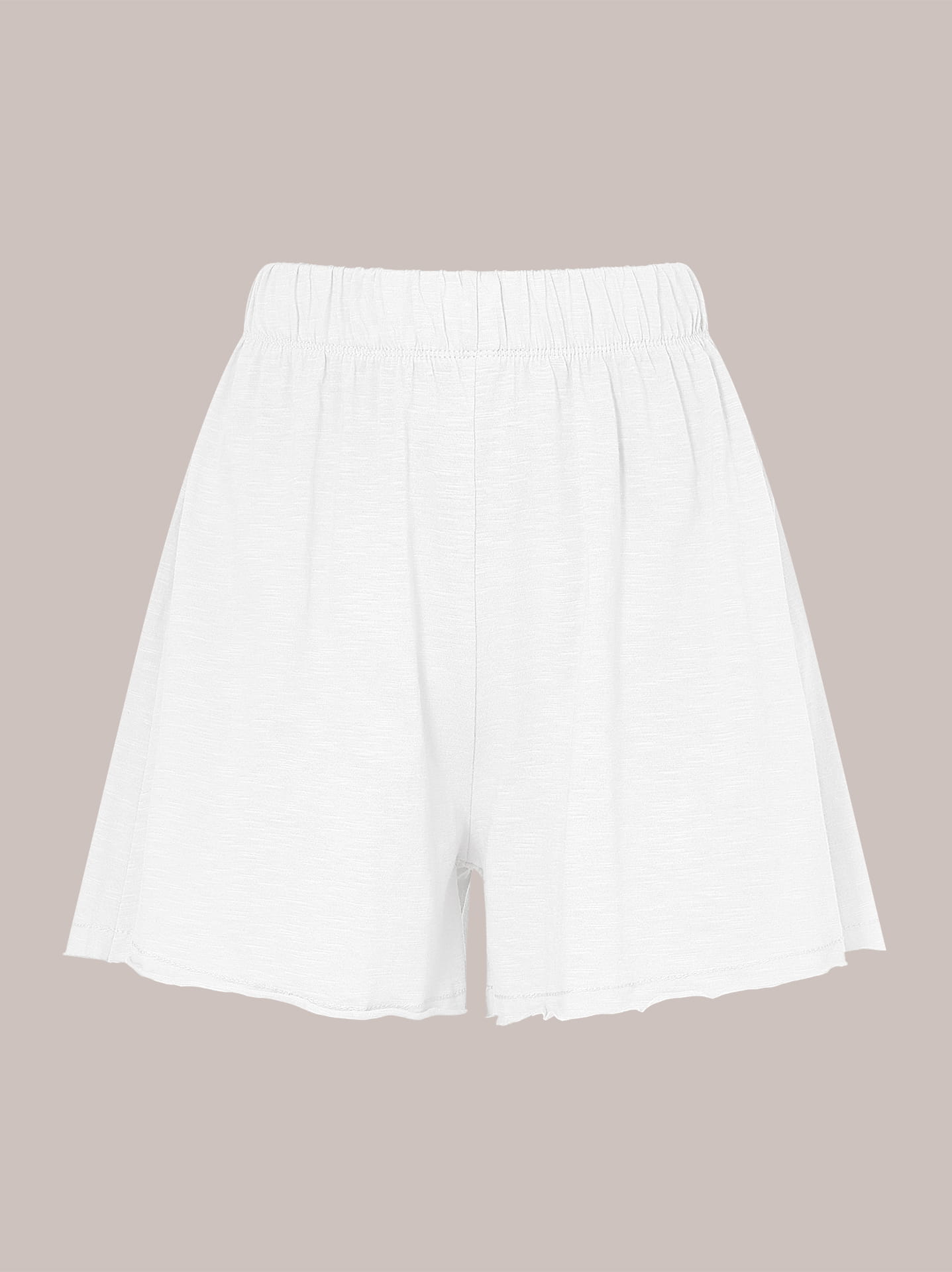 Wide shorts with elastic waist