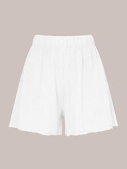 Wide shorts with elastic waist