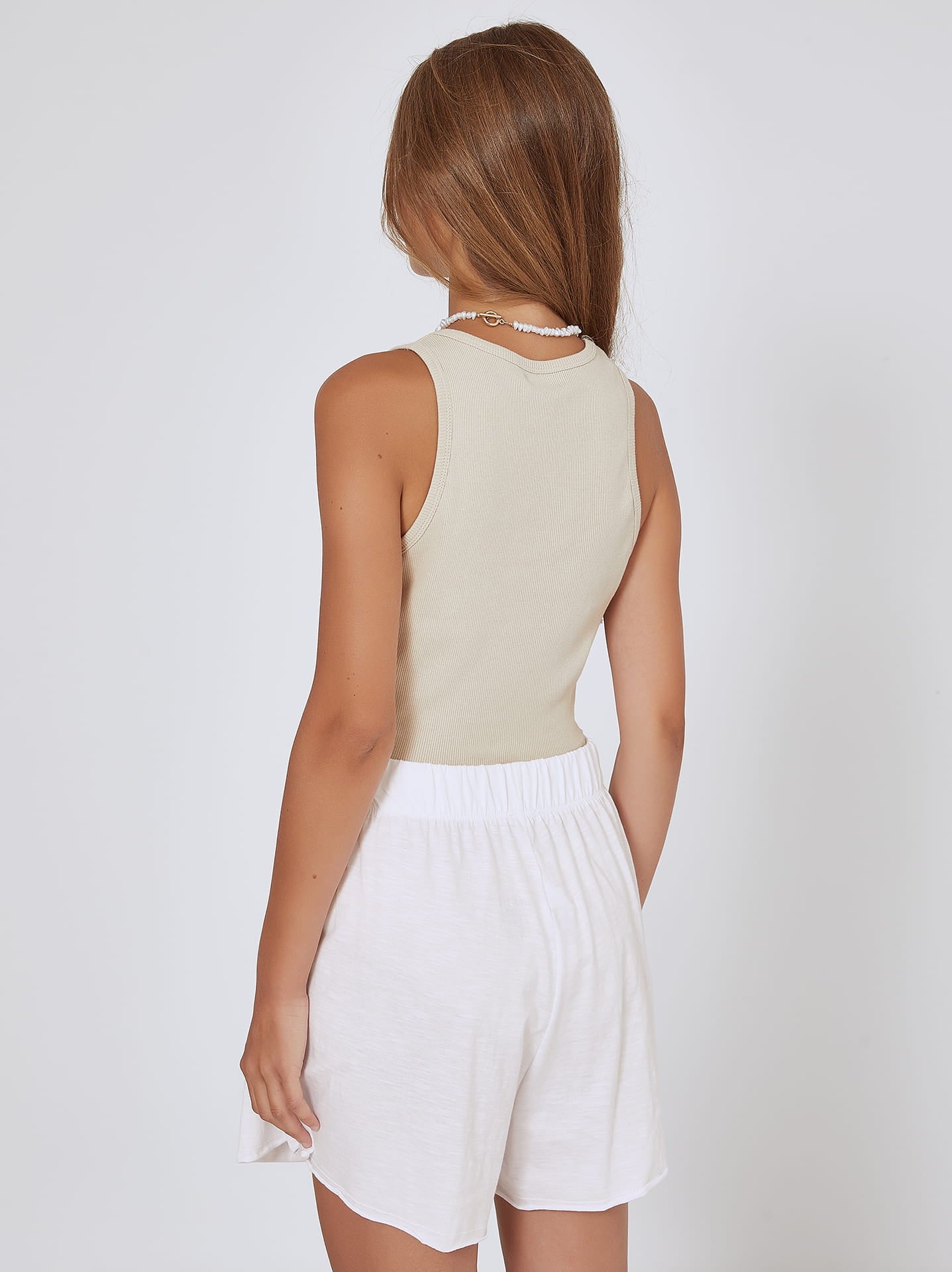 Wide shorts with elastic waist