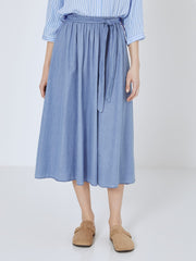 Light blue midi skirt