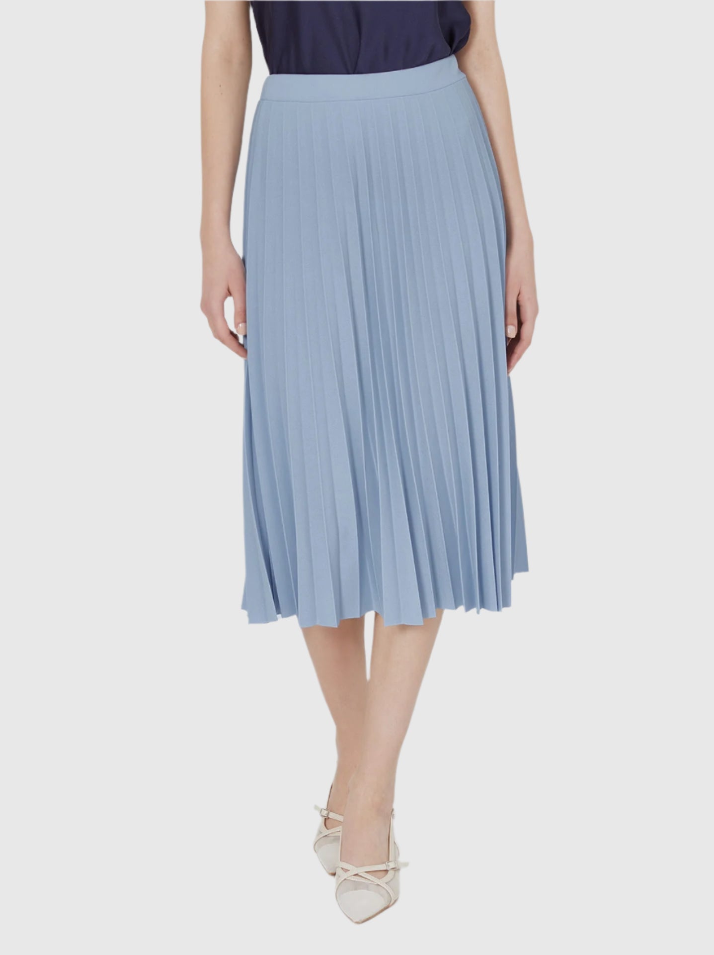 Pleated midi skirt