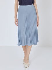 Light blue pleated midi dress