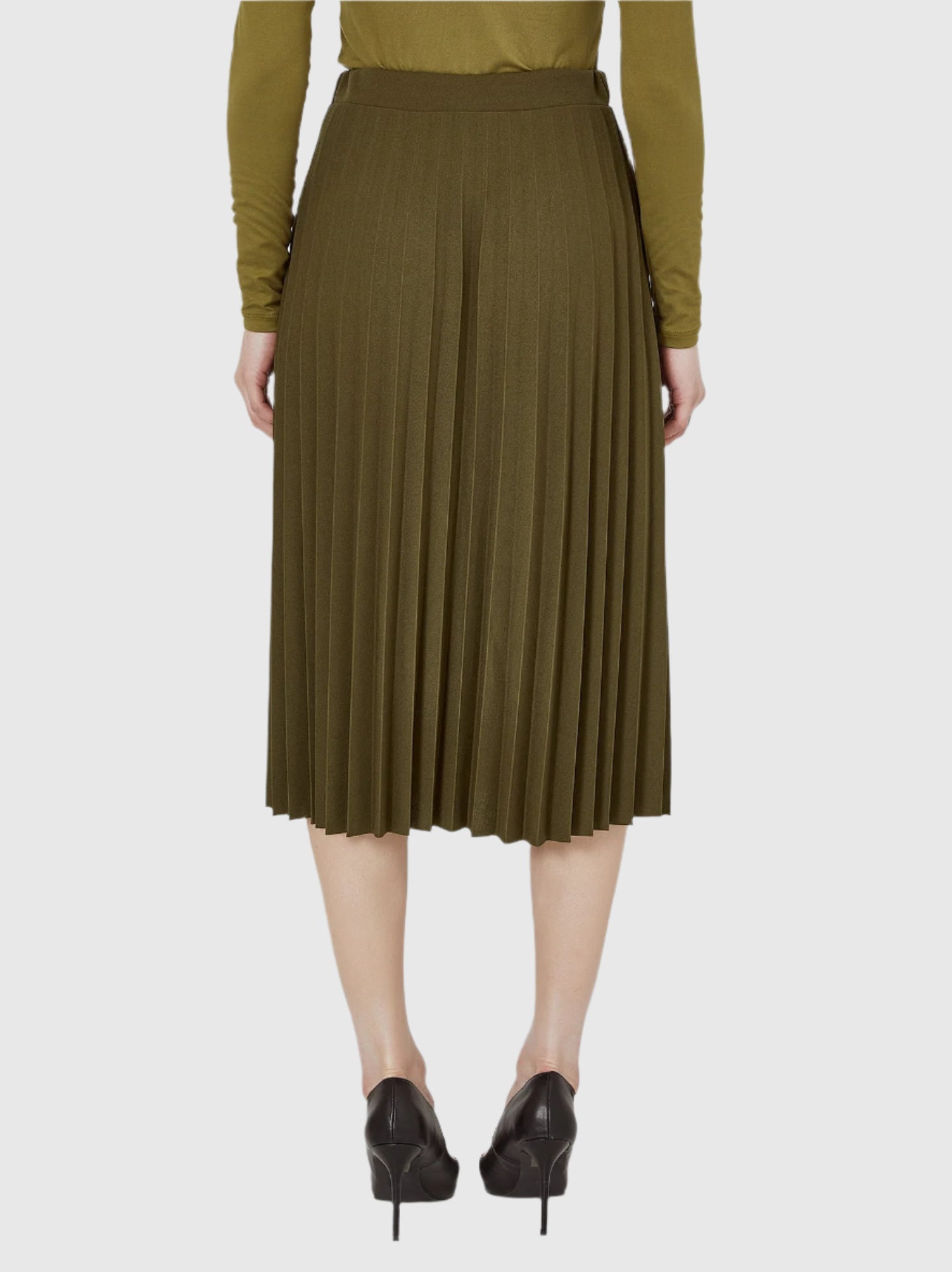 Pleated midi skirt