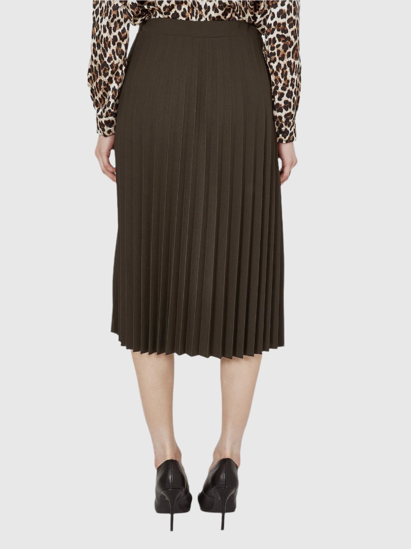 Pleated midi skirt