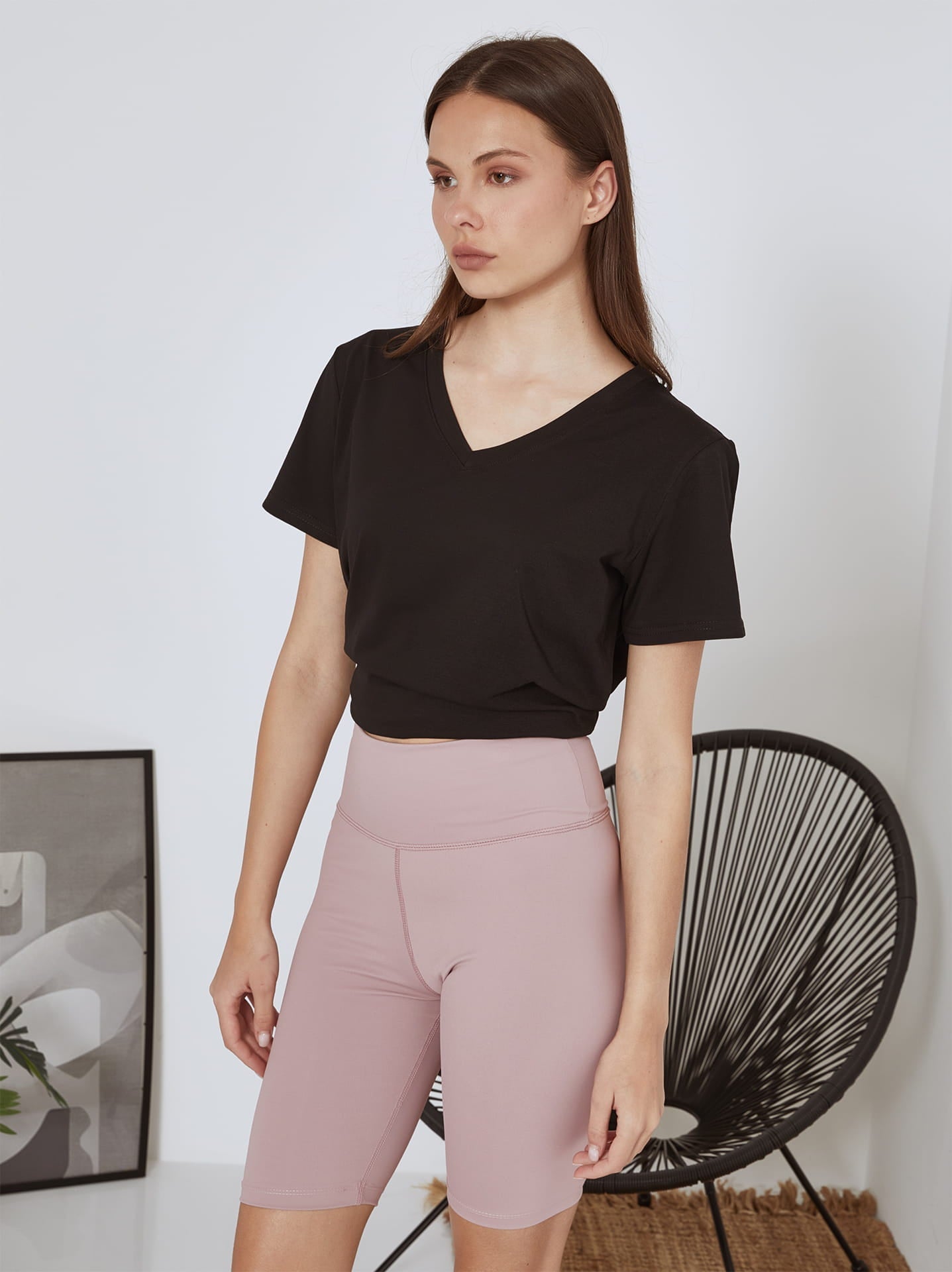 High-waisted cycling shorts