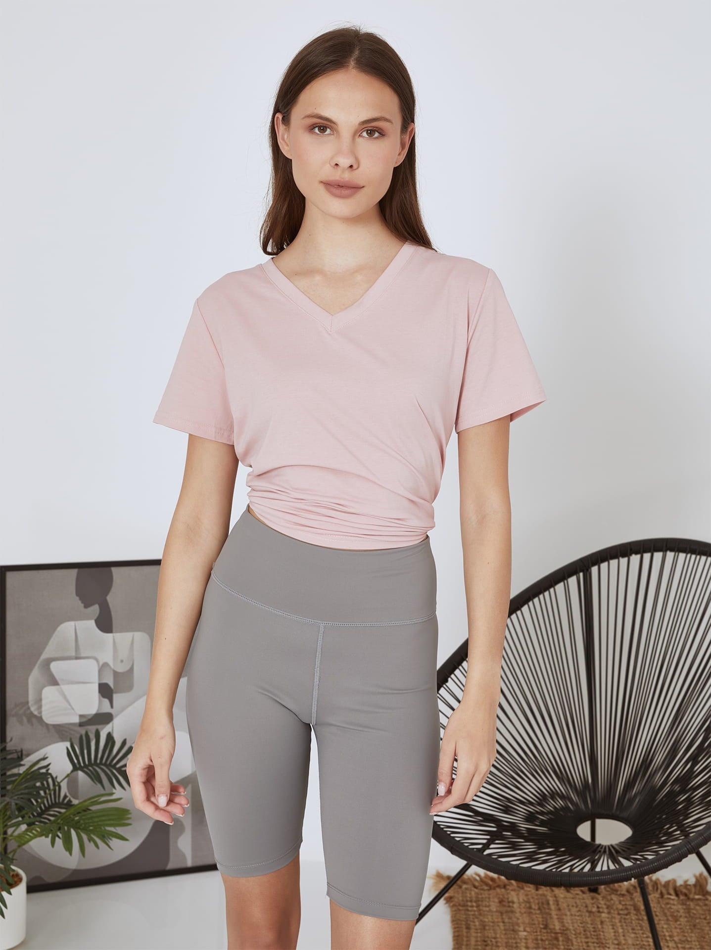 High-waisted cycling shorts