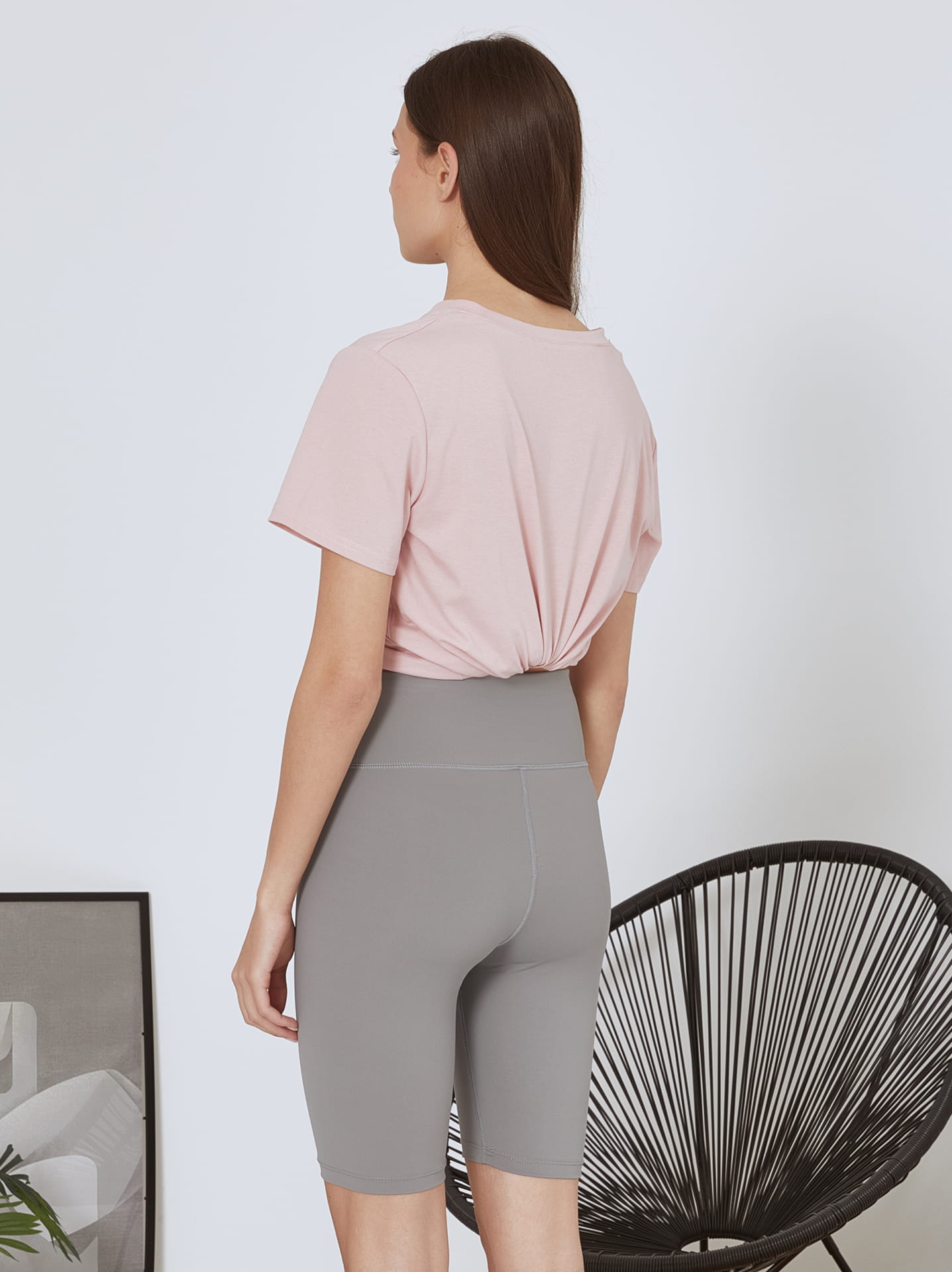 High-waisted cycling shorts