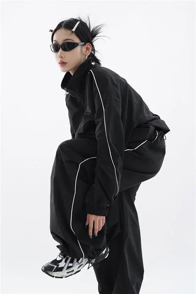 Svart oversized sportdräkt