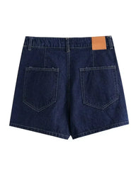 Dark blue skort with asymmetrical waist