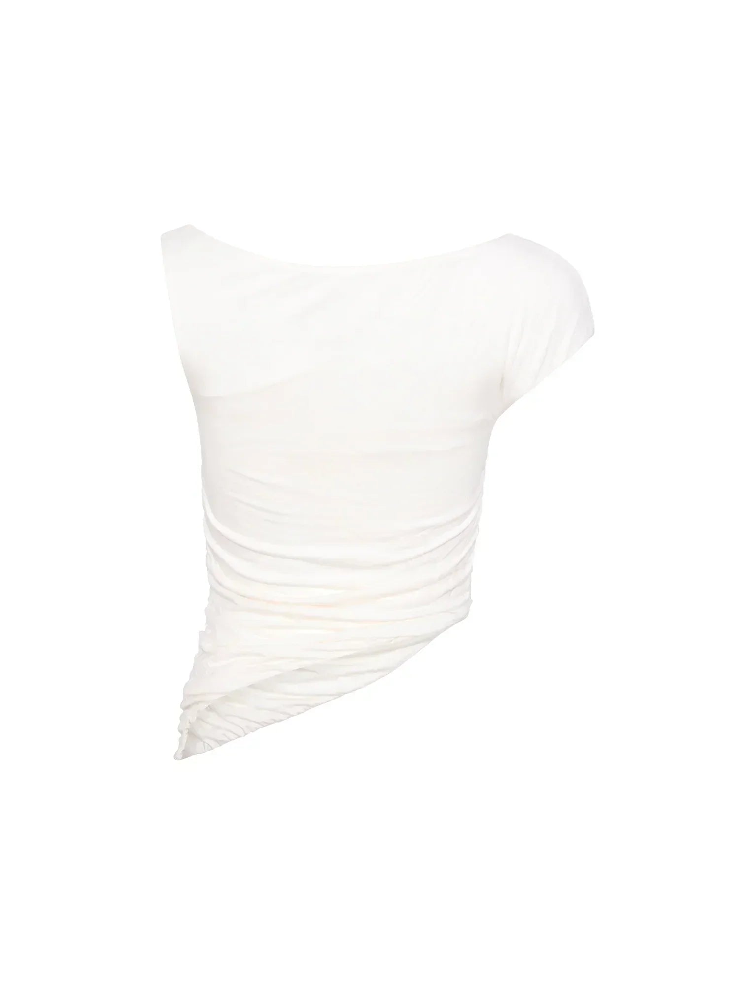 Elegant vit topp och kjol med v-hals