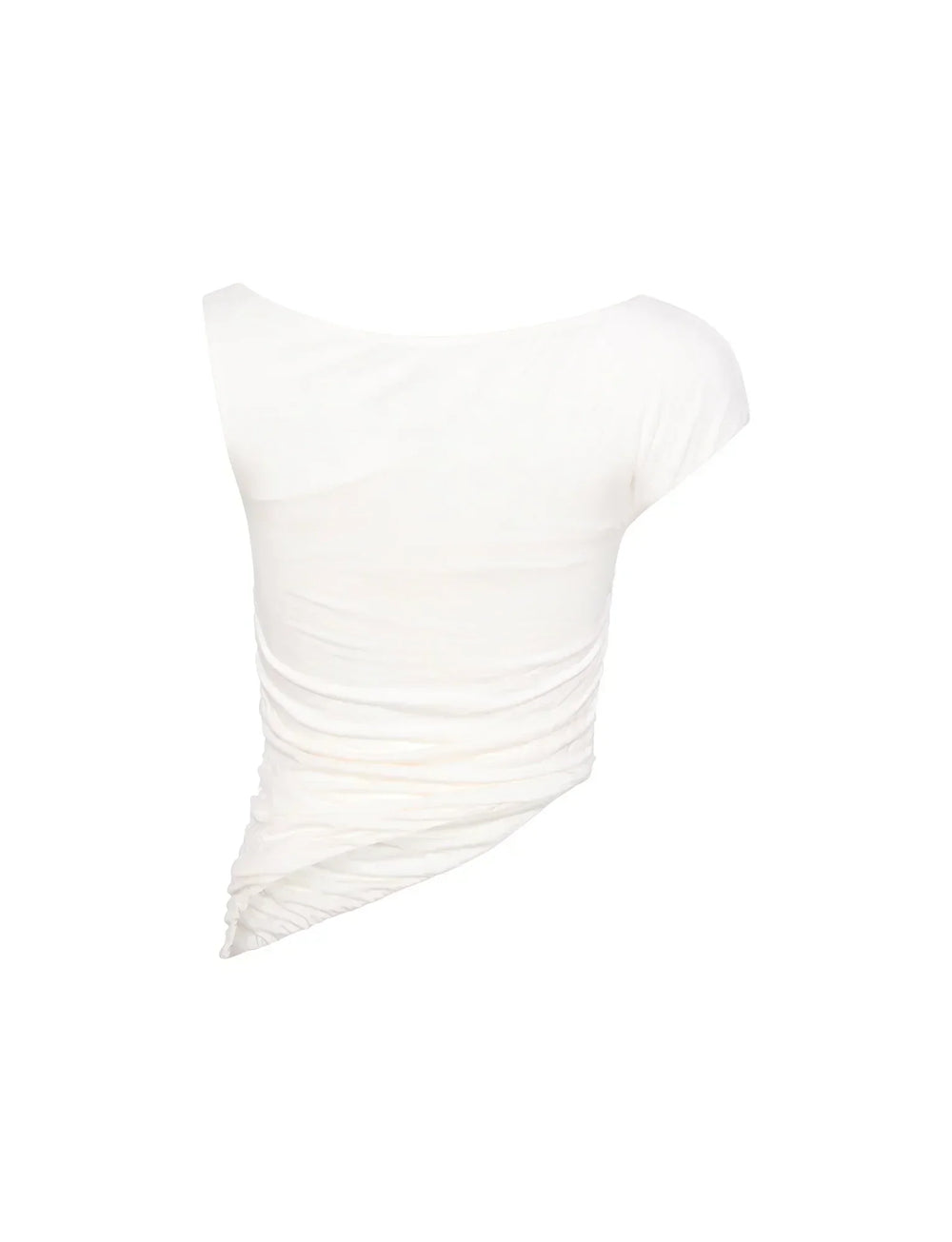 Elegant vit topp och kjol med v-hals