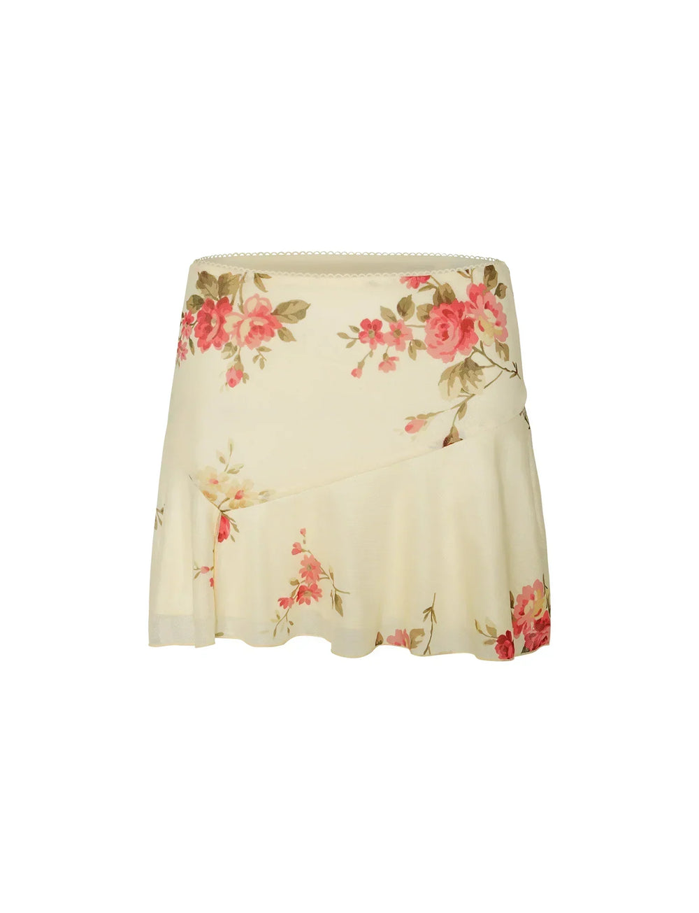 Ärmar Crop blommig topp med omlott minikjol