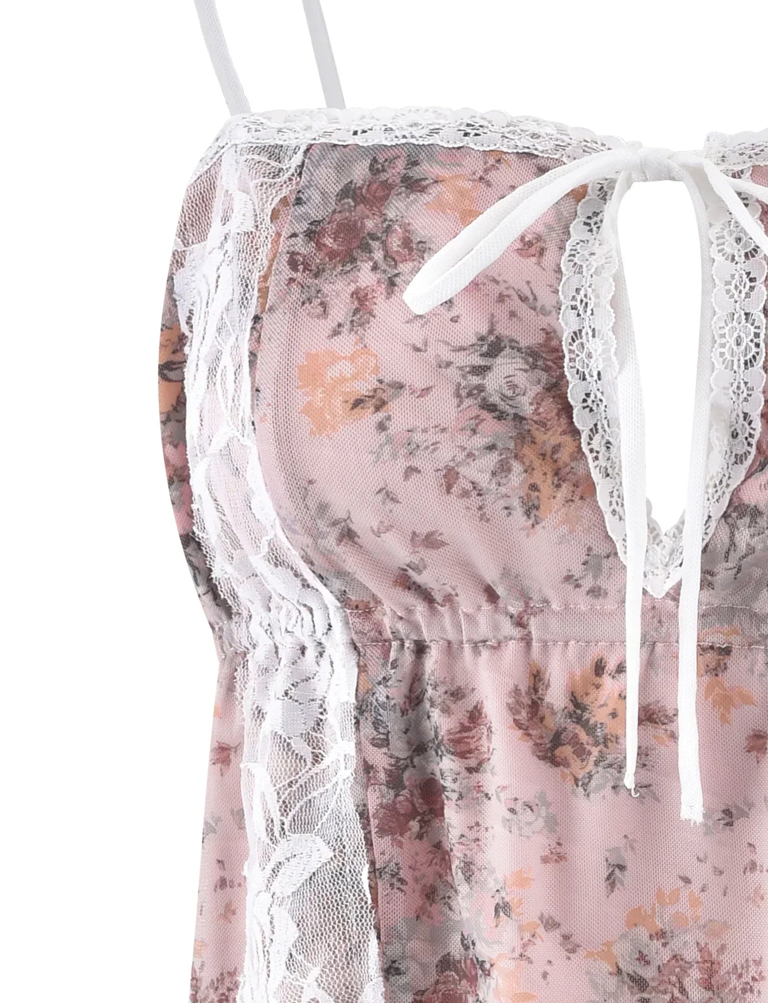 Ärmlös blommig rosa topp med maxikjol