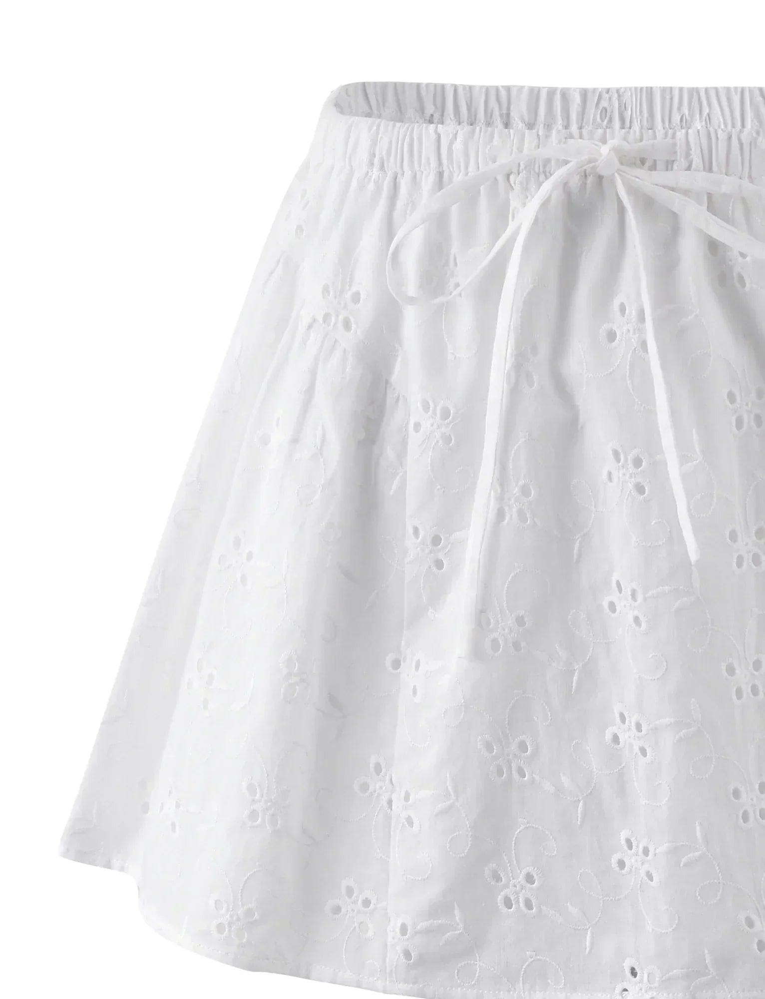 Vit vintagetopp med korta ärmar och minikjol