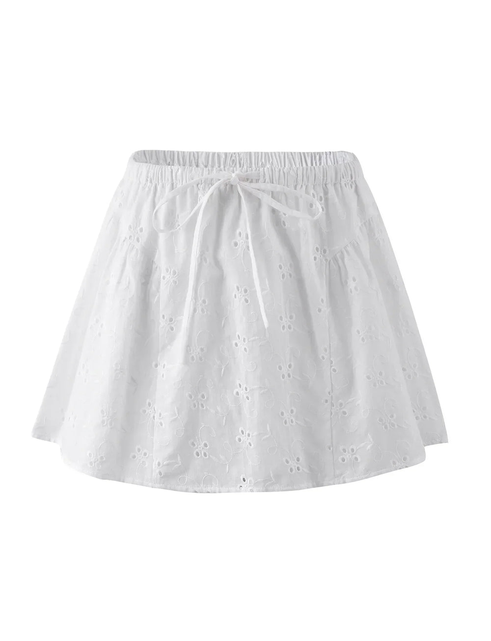 Vit vintagetopp med korta ärmar och minikjol