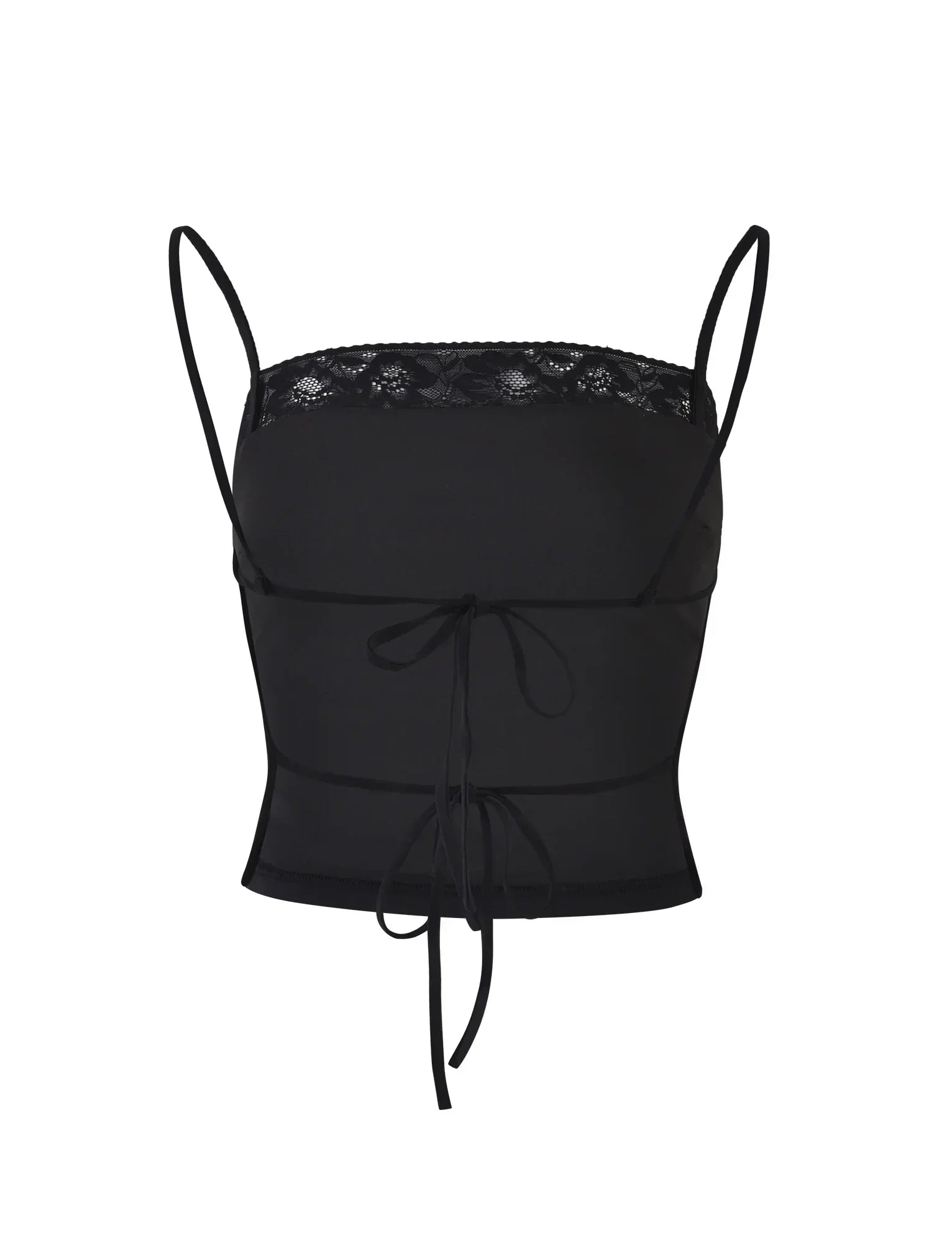 Svart crop top med oregelbunden minikjol