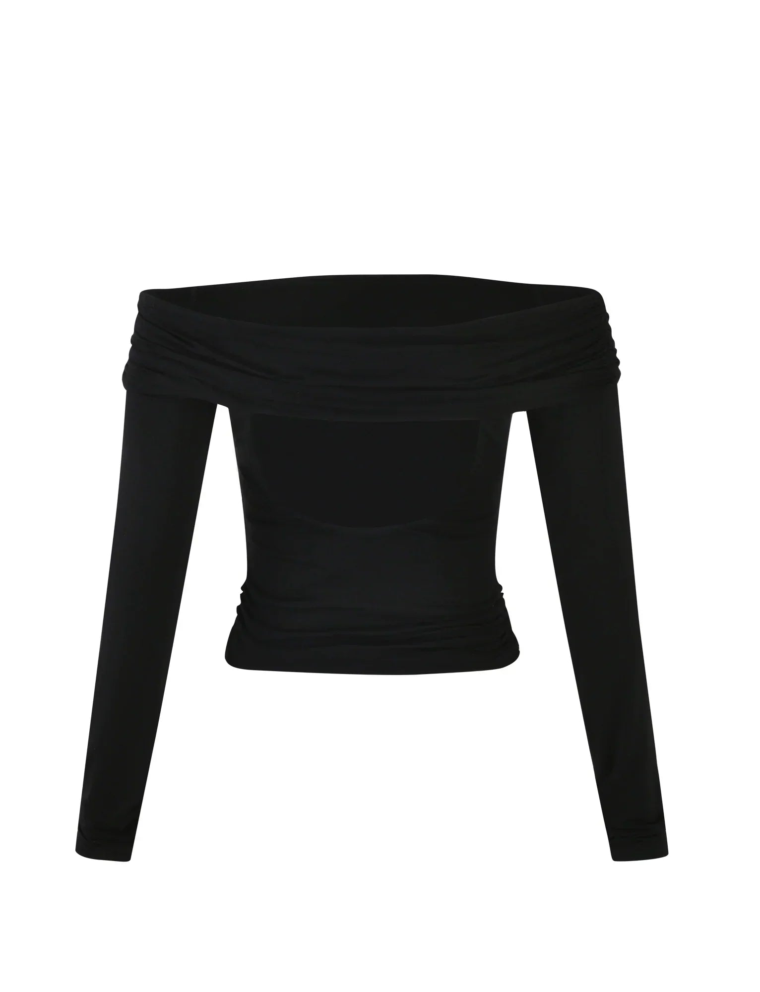 Chic off shoulders topp med ryggutskärning