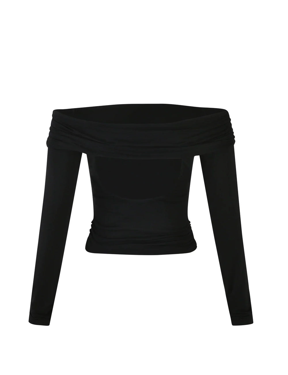 Chic off shoulders topp med ryggutskärning