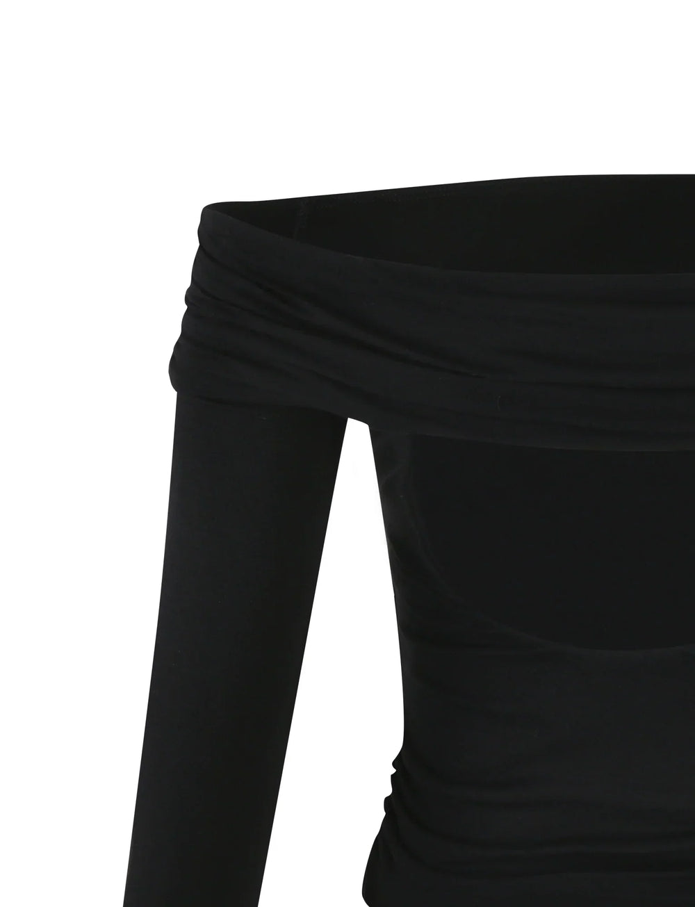 Chic off shoulders topp med ryggutskärning