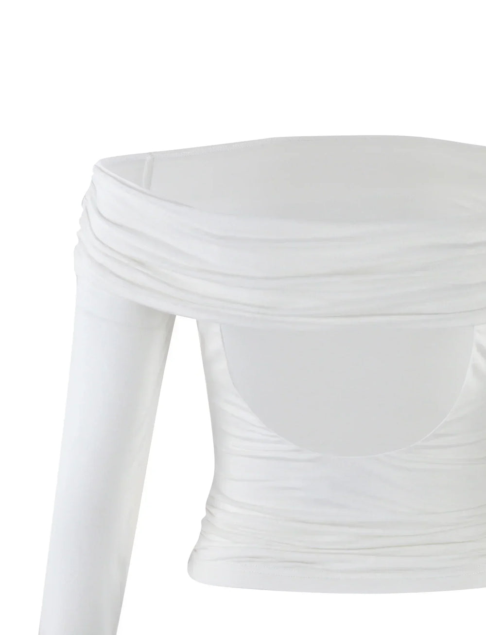 Chic off shoulders topp med ryggutskärning