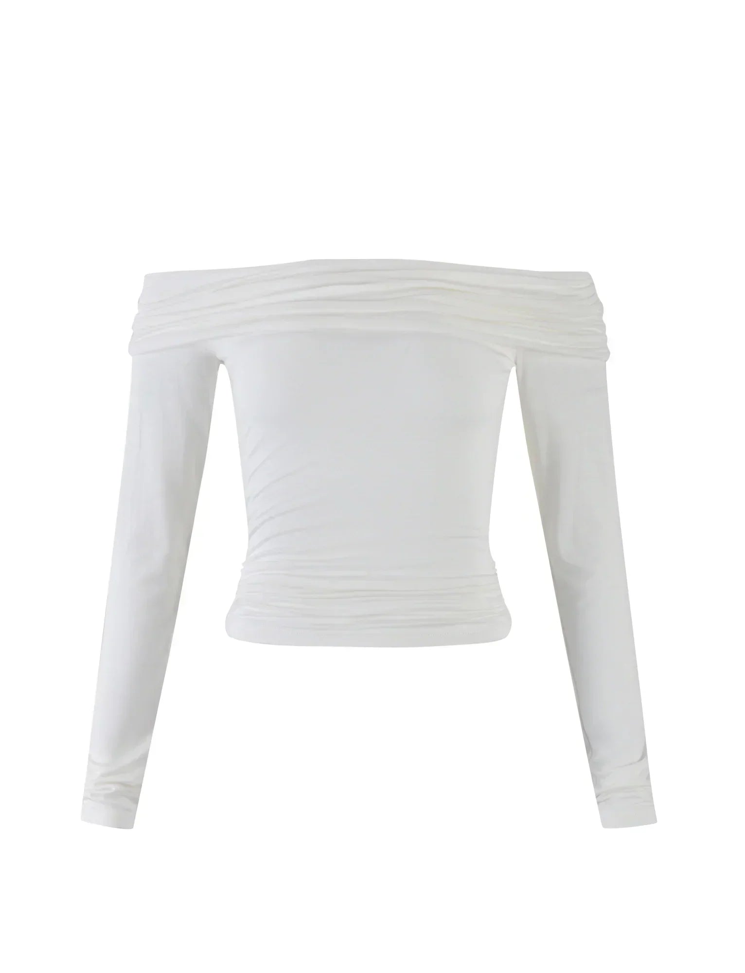 Chic off shoulders topp med ryggutskärning