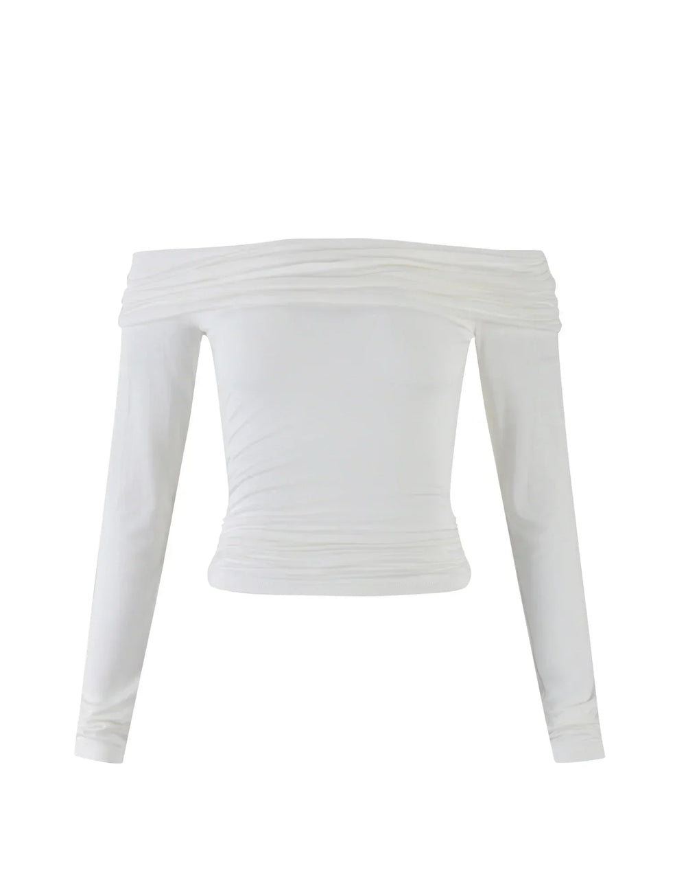 Chic off shoulders topp med ryggutskärning