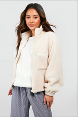 Kaia soft jacket with zipper and hood